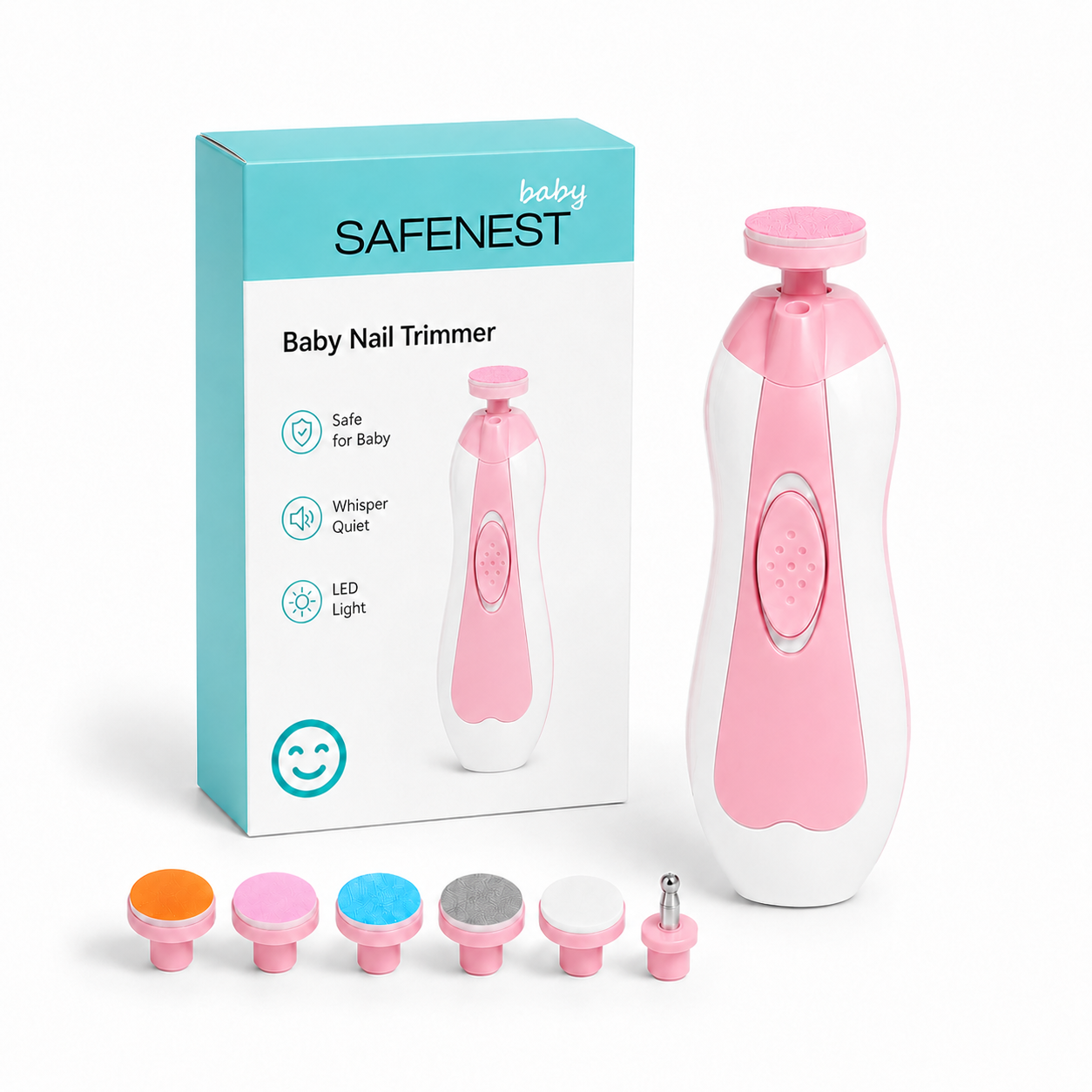 SAFENEST baby - Pulidor de uñas eléctrico para bebés