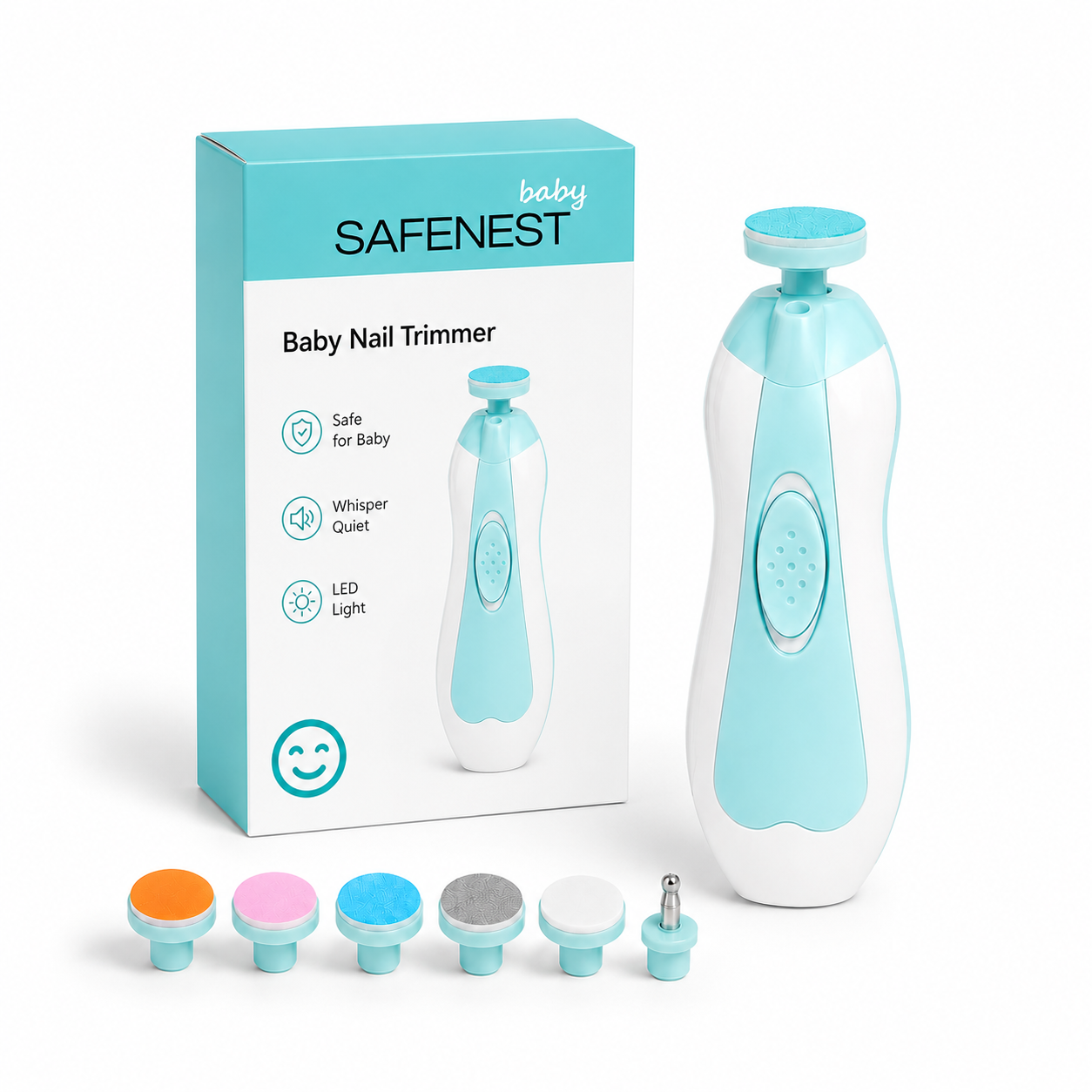 SAFENEST baby - Pulidor de uñas eléctrico para bebés